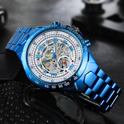 Abyss Skeleton Chronograph – Blue Steel Edition